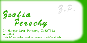 zsofia perschy business card